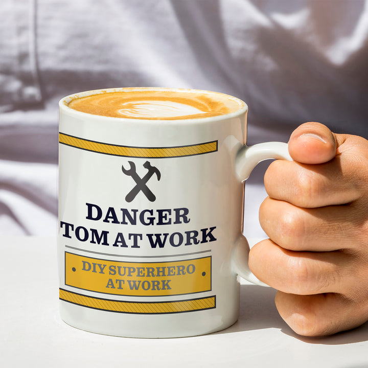 Personalised Man At Work Mug - part of the Gifts Finder Personalised Mugs collection