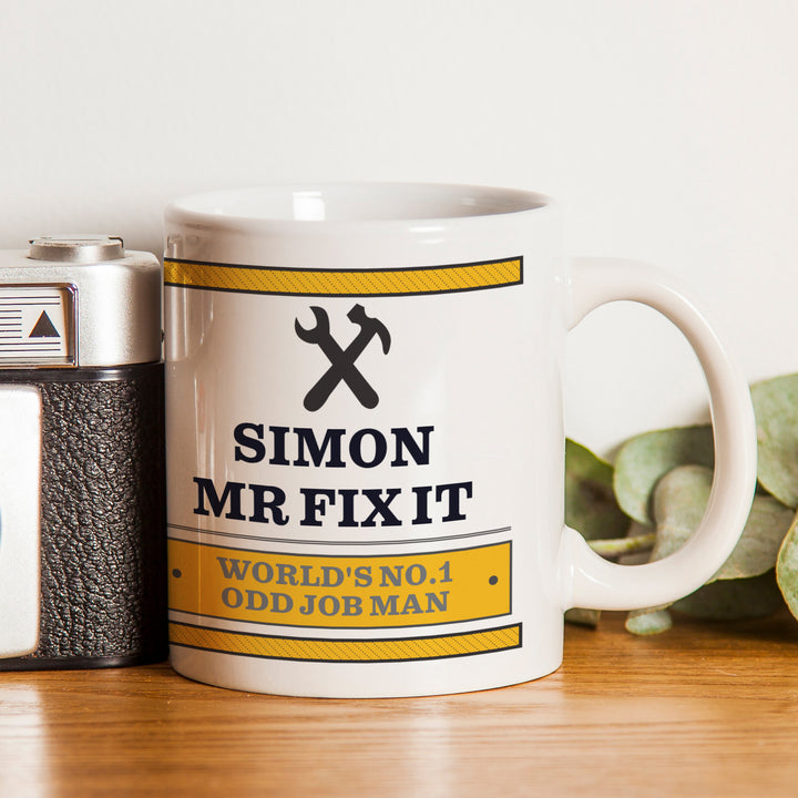 Personalised Man At Work Mug - part of the Gifts Finder Personalised Mugs collection