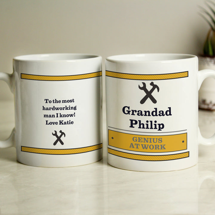 Personalised Man At Work Mug - part of the Gifts Finder Personalised Mugs collection