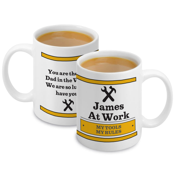 Personalised Man At Work Mug - part of the Gifts Finder Personalised Mugs collection