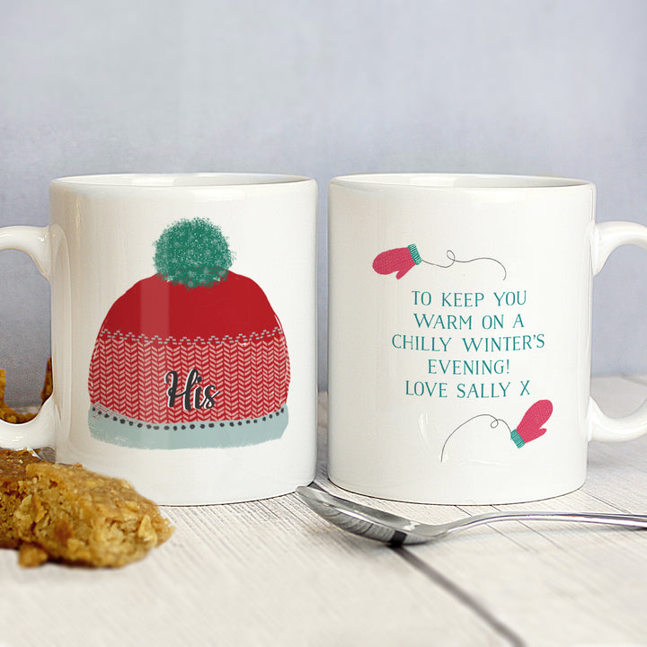 Buy Personalised Woolly Hats Mug Set at www.giftsfinder.co.uk