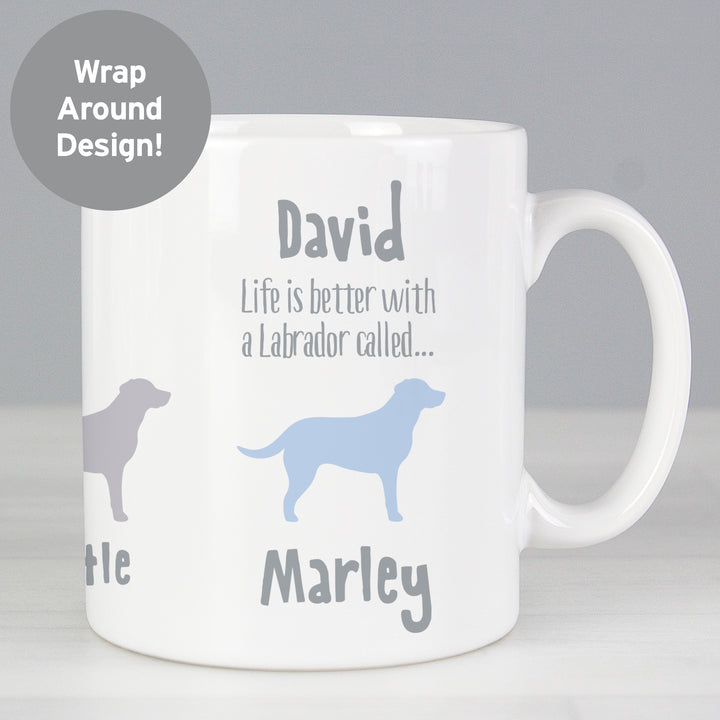 Buy Personalised Labrador Dog Breed Mug at www.giftsfinder.co.uk