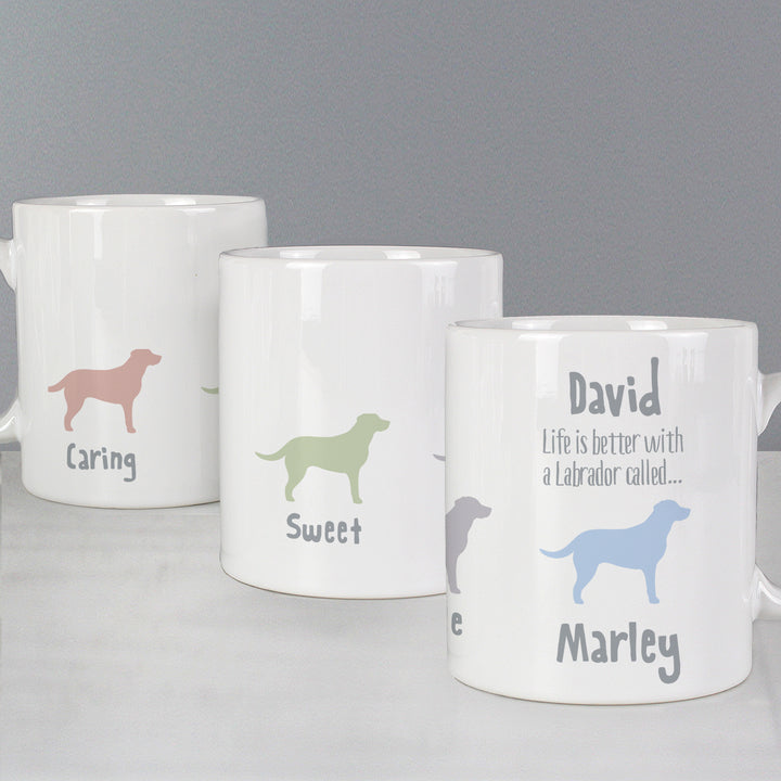 Buy Personalised Labrador Dog Breed Mug at www.giftsfinder.co.uk