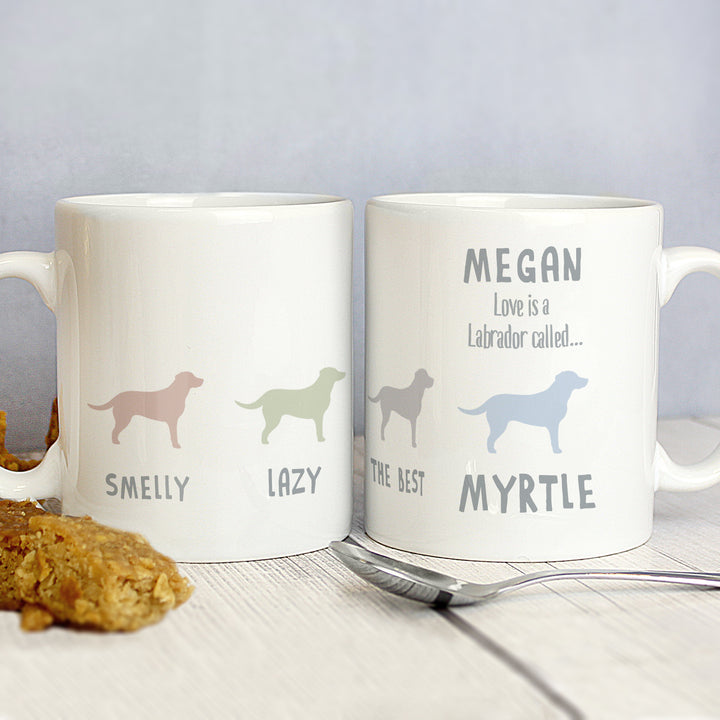 Buy Personalised Labrador Dog Breed Mug at www.giftsfinder.co.uk