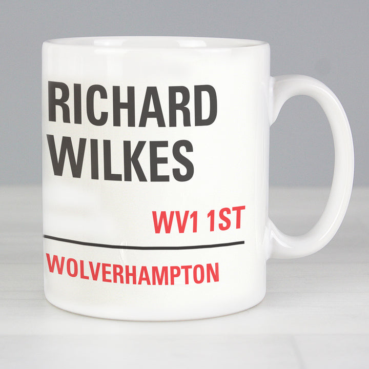 Buy Personalised London Street Sign Mug at www.giftsfinder.co.uk