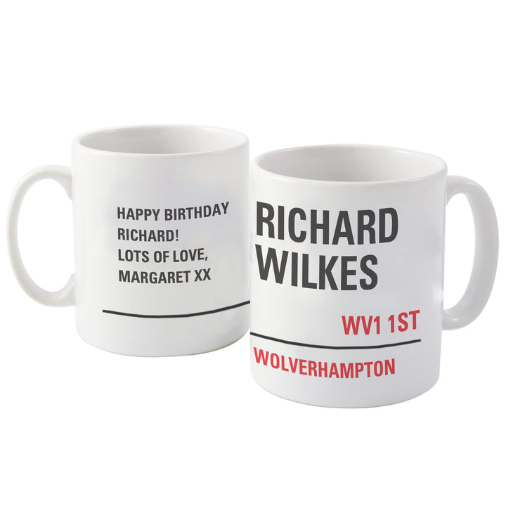 Buy Personalised London Street Sign Mug at www.giftsfinder.co.uk