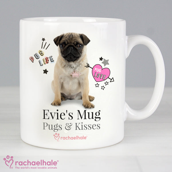 Buy Personalised Rachael Hale Doodle Pug Mug at www.giftsfinder.co.uk