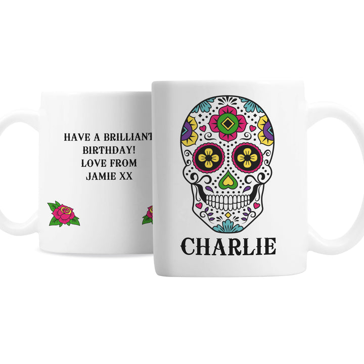 Buy Personalised Sugar Skull Mug at www.giftsfinder.co.uk