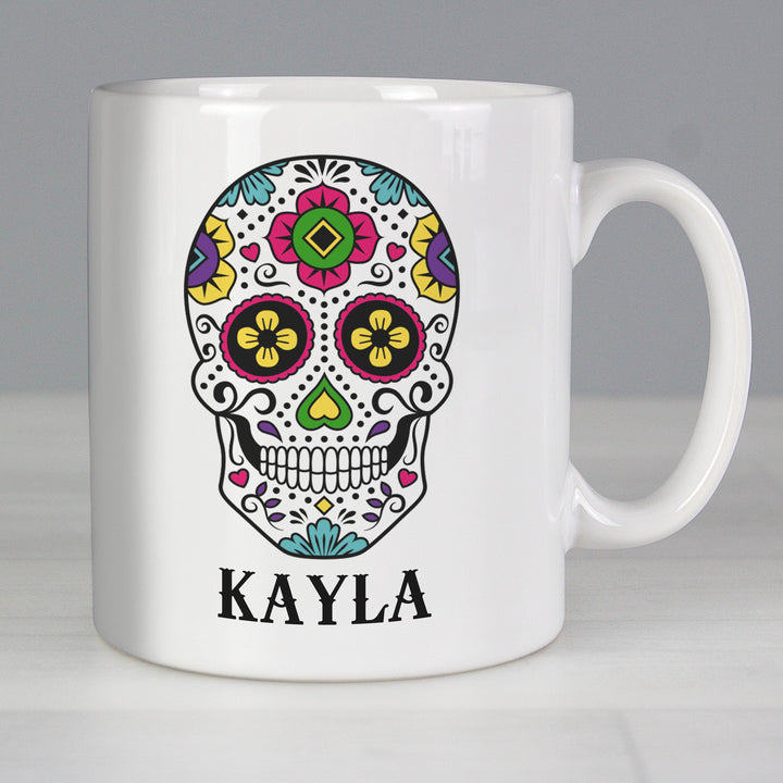 Buy Personalised Sugar Skull Mug at www.giftsfinder.co.uk