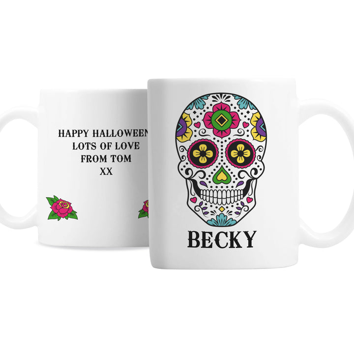 Buy Personalised Sugar Skull Mug at www.giftsfinder.co.uk