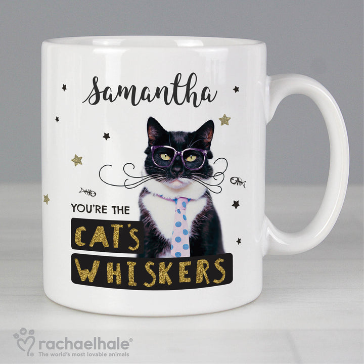 Personalised Rachael Hale 'You're The Cat's Whiskers' Mug - part of the Gifts Finder Personalised Mugs collection