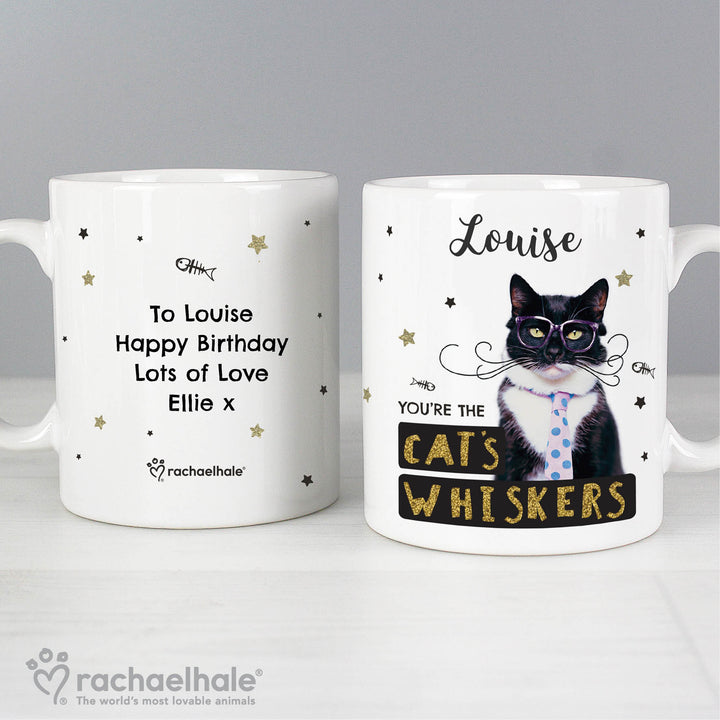 Personalised Rachael Hale 'You're The Cat's Whiskers' Mug - part of the Gifts Finder Personalised Mugs collection