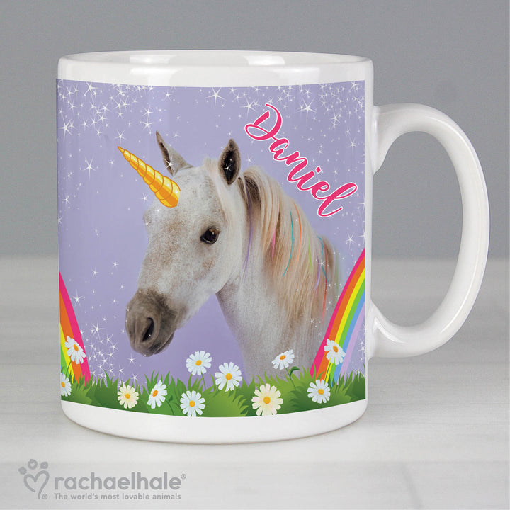 Buy Personalised Rachael Hale Unicorn Mug at www.giftsfinder.co.uk