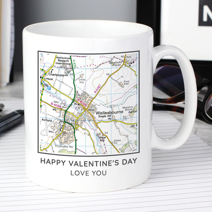 Buy Personalised Present Day Map Compass Mug at www.giftsfinder.co.uk