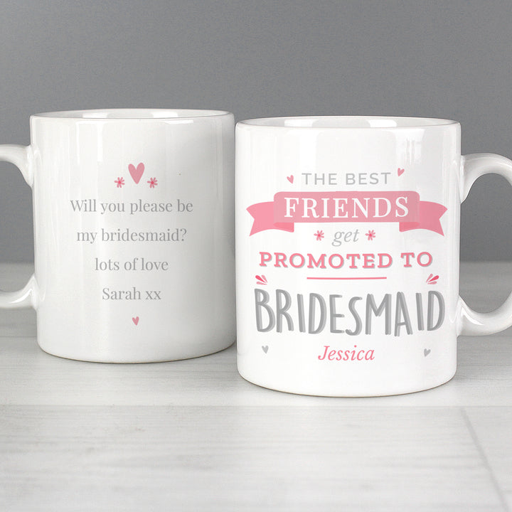 Buy Personalised Pink Promoted To Mug at www.giftsfinder.co.uk