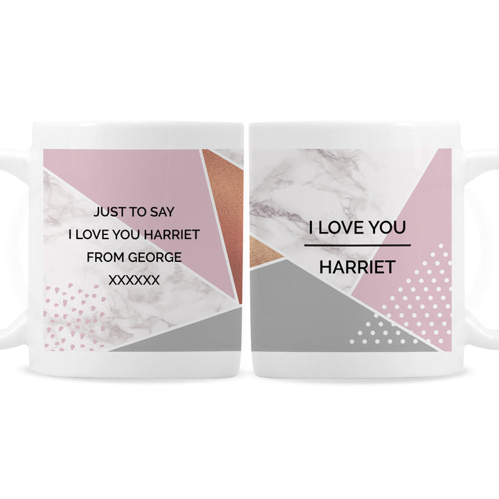 Buy Personalised Geometric Mug at www.giftsfinder.co.uk