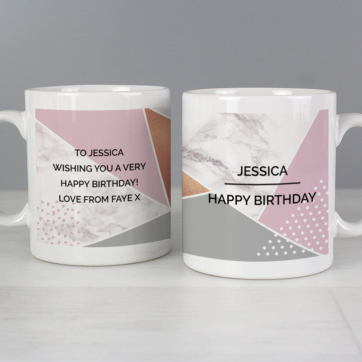 Buy Personalised Geometric Mug at www.giftsfinder.co.uk