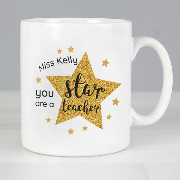 Buy Personalised Star Teacher's Mug at www.giftsfinder.co.uk