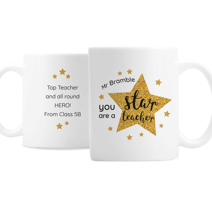 Personalised Star Teacher's Mug - part of the Gifts Finder Personalised Teacher Gifts collection