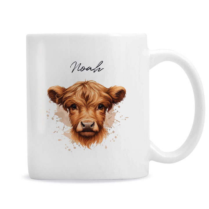 Buy Personalised Highland Cow Mug - Boy available now at www.giftsfinder.co.uk