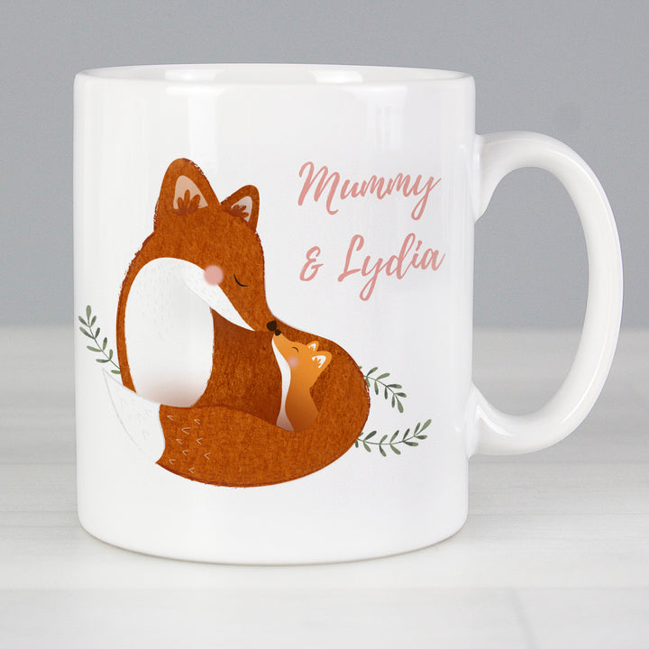 Buy Personalised Mummy and Me Fox Mug at www.giftsfinder.co.uk