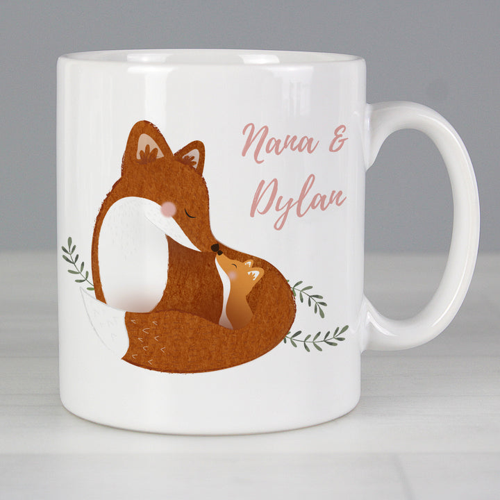 Buy Personalised Mummy and Me Fox Mug at www.giftsfinder.co.uk