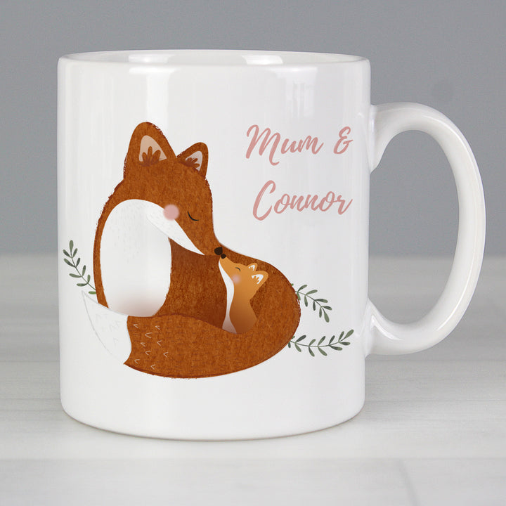 Buy Personalised Mummy and Me Fox Mug at www.giftsfinder.co.uk