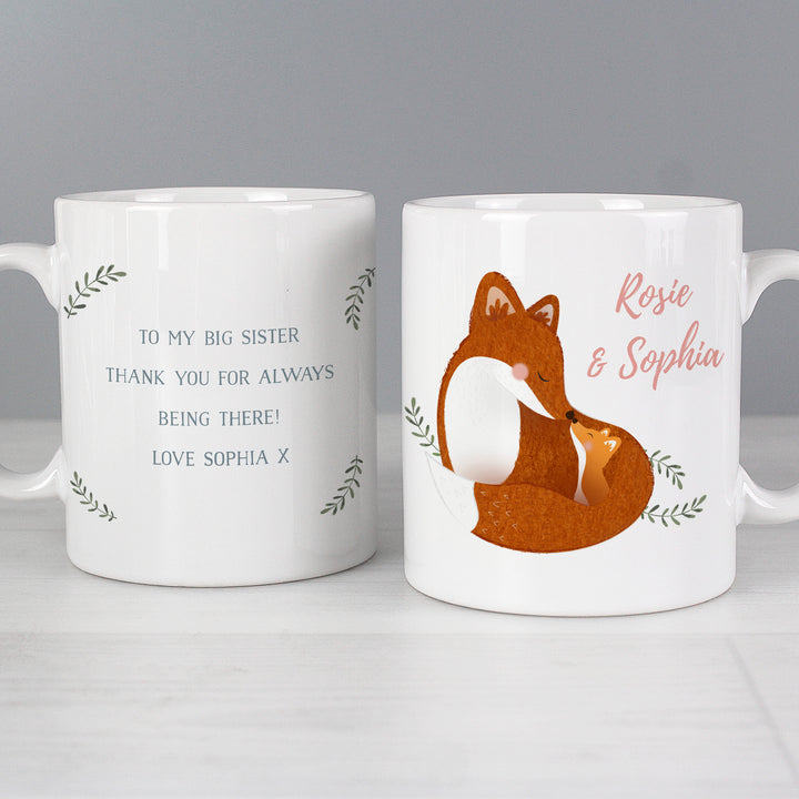 Buy Personalised Mummy and Me Fox Mug at www.giftsfinder.co.uk