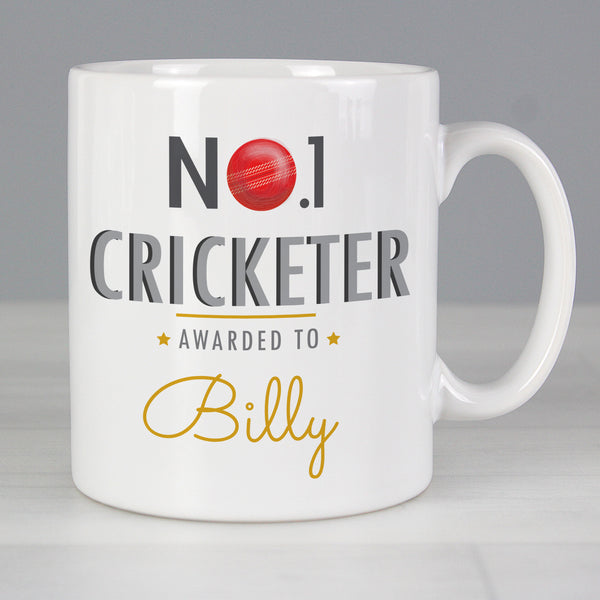 Buy Personalised No.1 Cricketer Mug at www.giftsfinder.co.uk