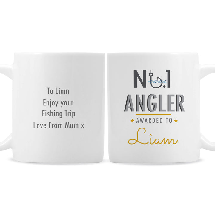 Buy Personalised No.1 Angler Mug at www.giftsfinder.co.uk