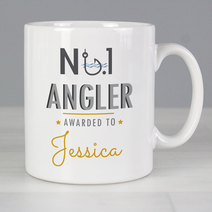 Buy Personalised No.1 Angler Mug at www.giftsfinder.co.uk