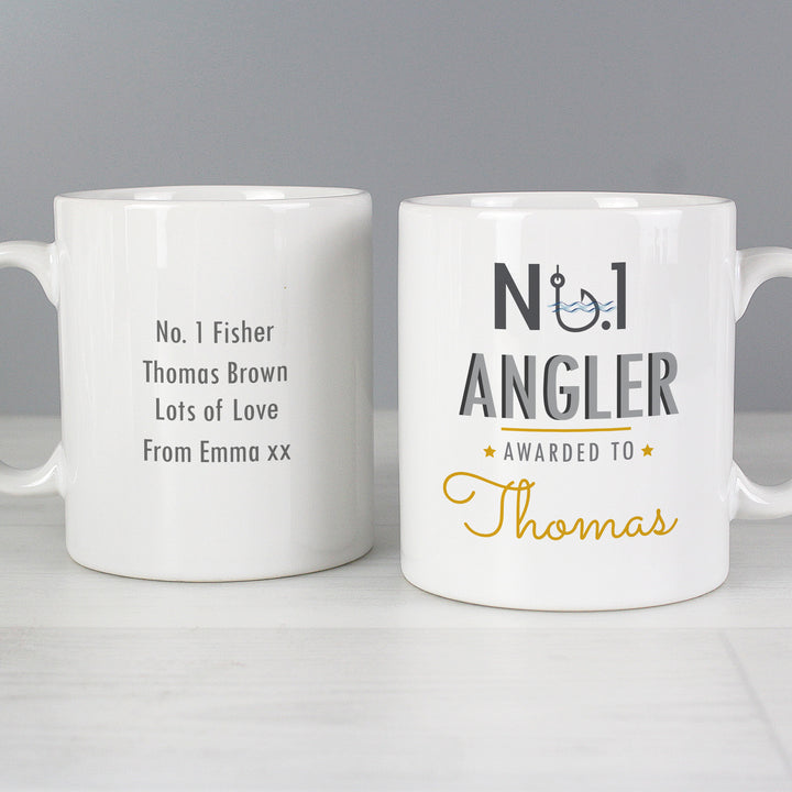 Buy Personalised No.1 Angler Mug at www.giftsfinder.co.uk