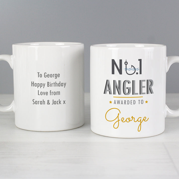 Buy Personalised No.1 Angler Mug at www.giftsfinder.co.uk