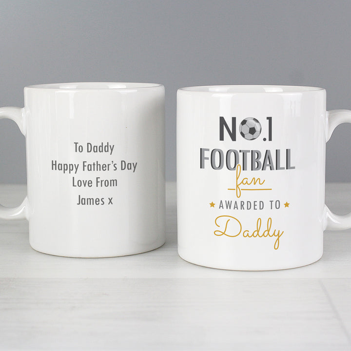 Personalised No.1 Football Fan Mug - part of the Gifts Finder Personalised Mugs collection