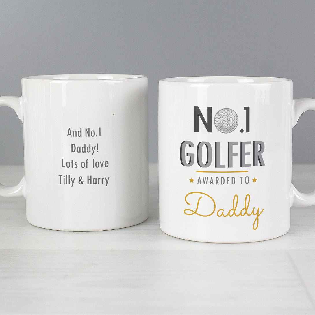 Personalised No.1 Golfer Mug - part of the Gifts Finder Personalised Mugs collection