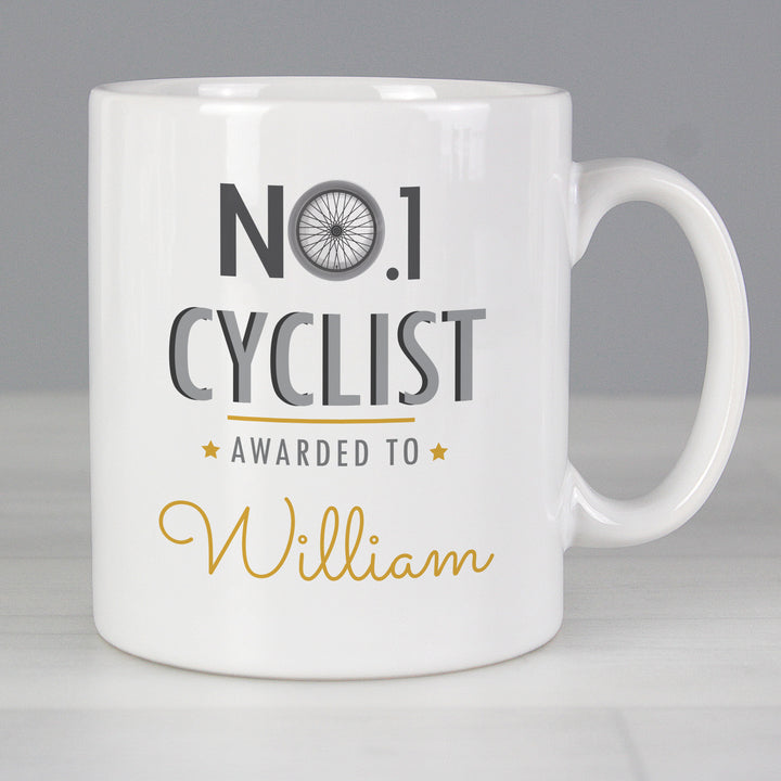 Personalised No.1 Cyclist Mug - part of the Gifts Finder Personalised Mugs collection