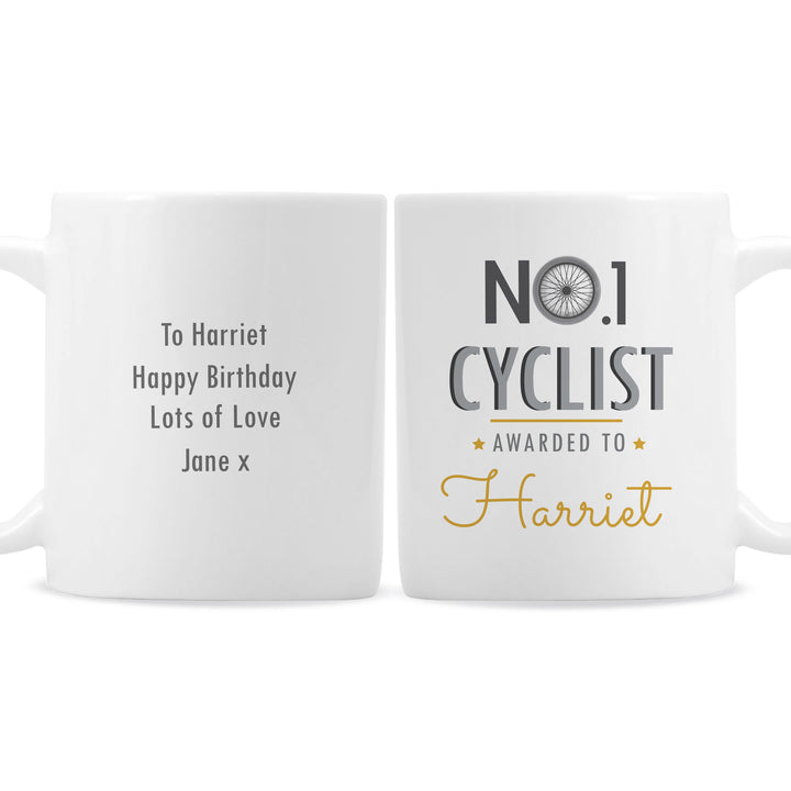 Personalised No.1 Cyclist Mug - part of the Gifts Finder Personalised Mugs collection