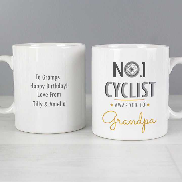 Personalised No.1 Cyclist Mug - part of the Gifts Finder Personalised Mugs collection