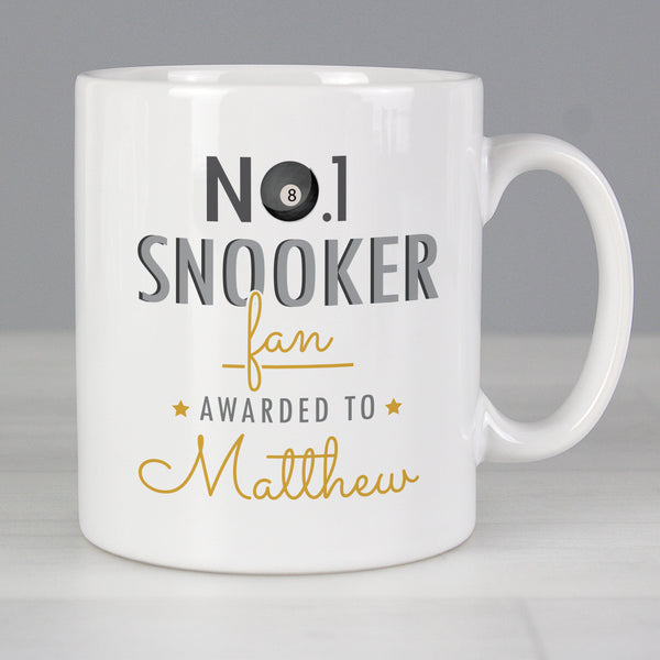 Buy Personalised No.1 Snooker Fan Mug at www.giftsfinder.co.uk