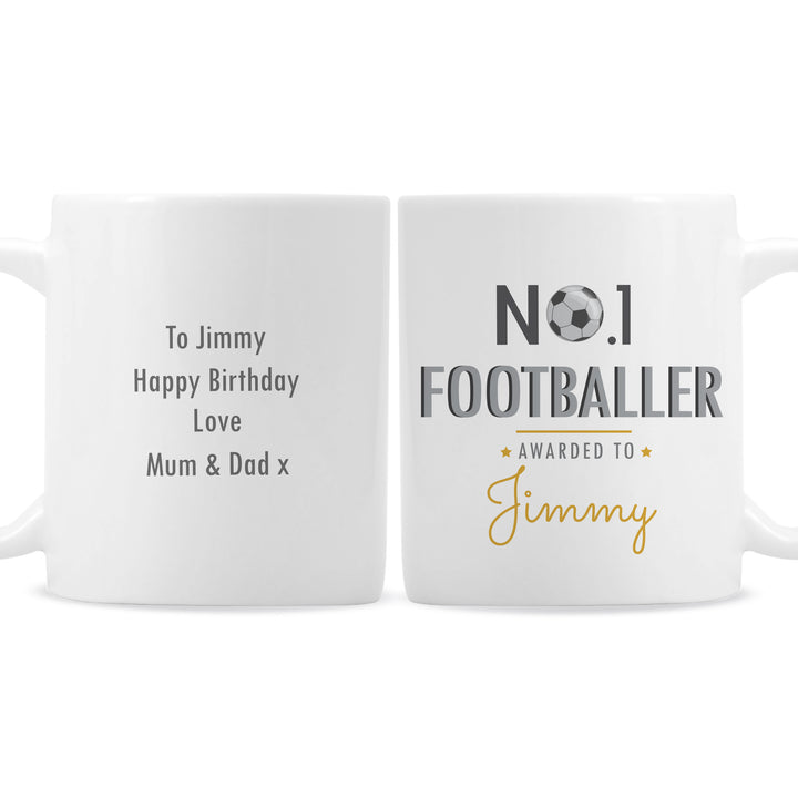 Personalised No.1 Footballer Mug - part of the Gifts Finder Personalised Mugs collection