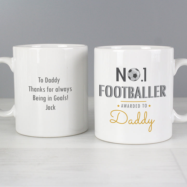 Personalised No.1 Footballer Mug - part of the Gifts Finder Personalised Mugs collection