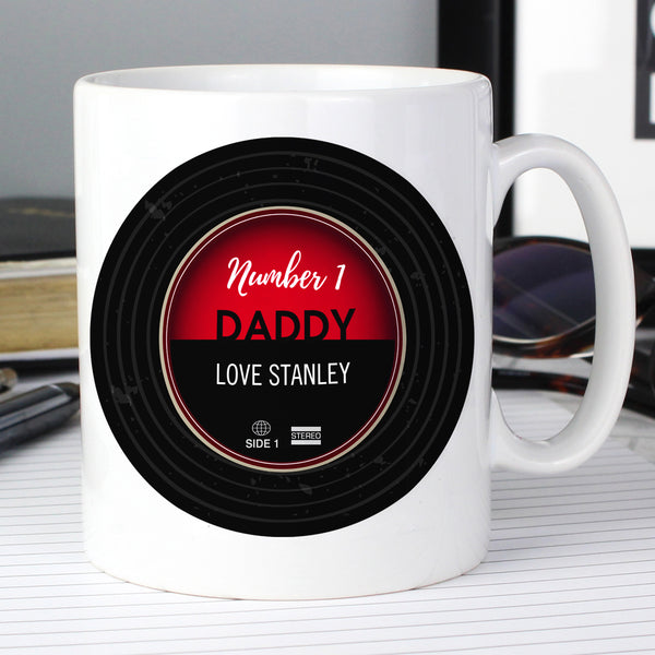 Buy Personalised Vintage Record Mug at www.giftsfinder.co.uk