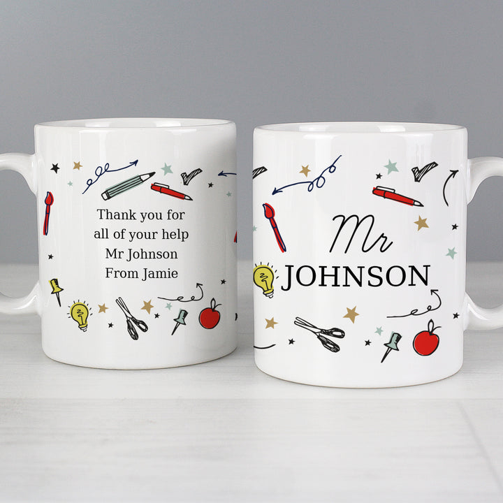 Personalised School Teachers Mug - part of the Gifts Finder Personalised Teacher Gifts collection