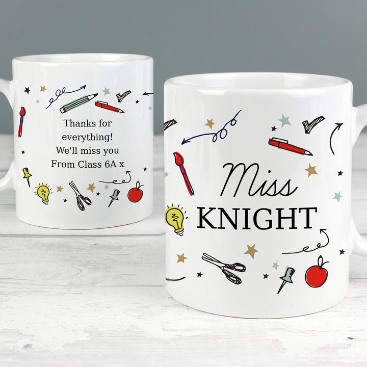 Personalised School Teachers Mug - part of the Gifts Finder Personalised Teacher Gifts collection