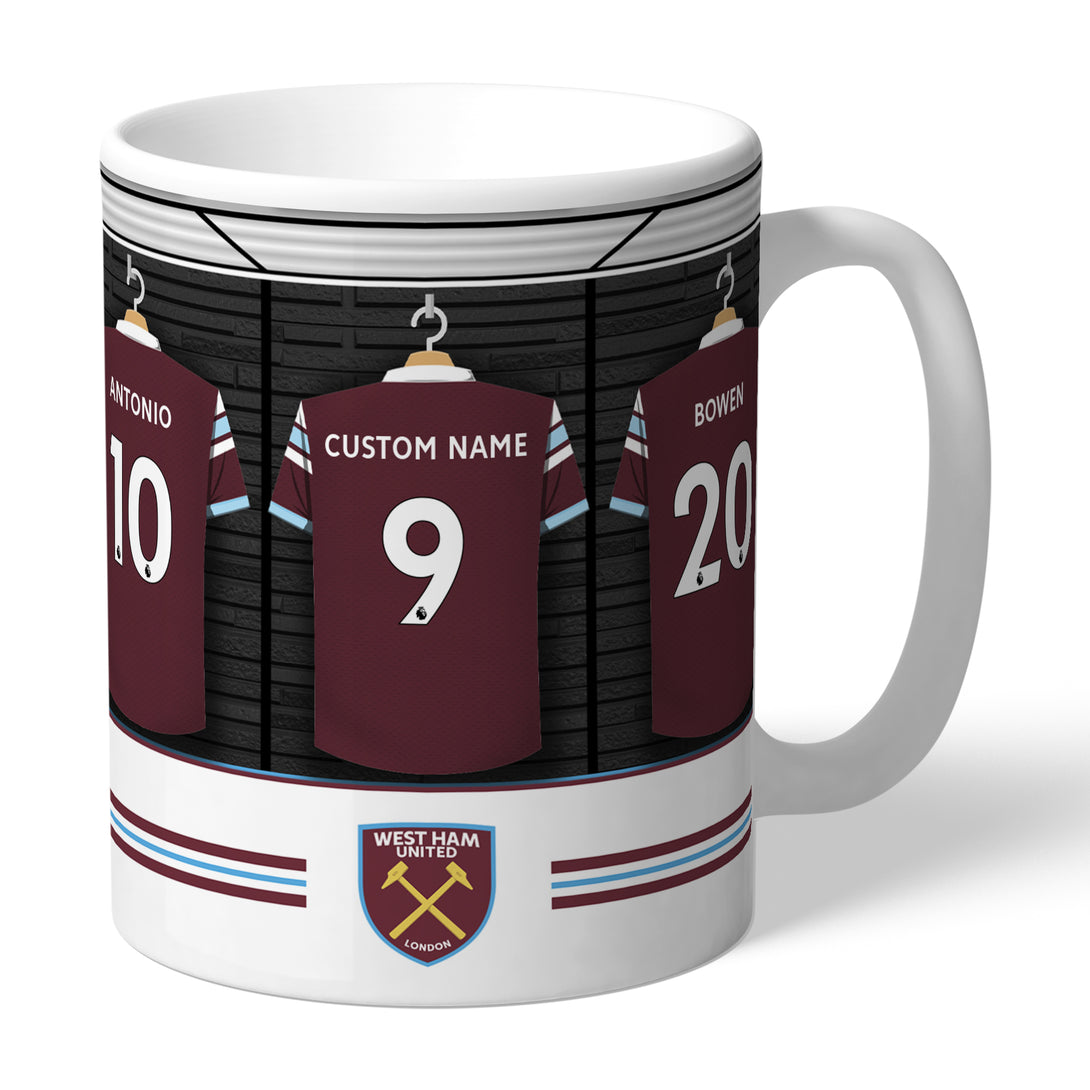 West Ham United Football Club Dressing Room Mug - part of the Gifts Finder Personalised Mugs collection