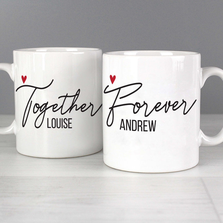 Buy Personalised Together Forever Mug Set at www.giftsfinder.co.uk