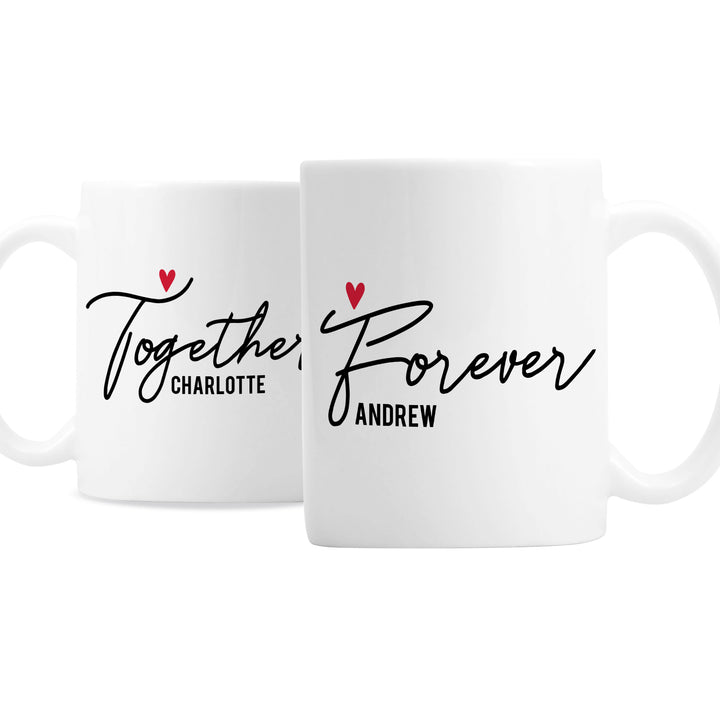 Buy Personalised Together Forever Mug Set at www.giftsfinder.co.uk