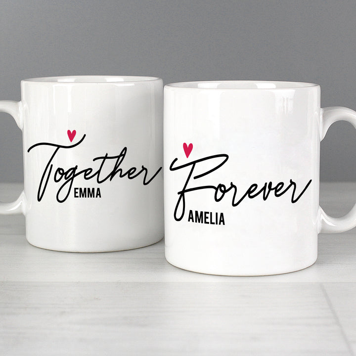 Buy Personalised Together Forever Mug Set at www.giftsfinder.co.uk