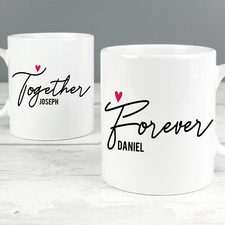 Buy Personalised Together Forever Mug Set at www.giftsfinder.co.uk