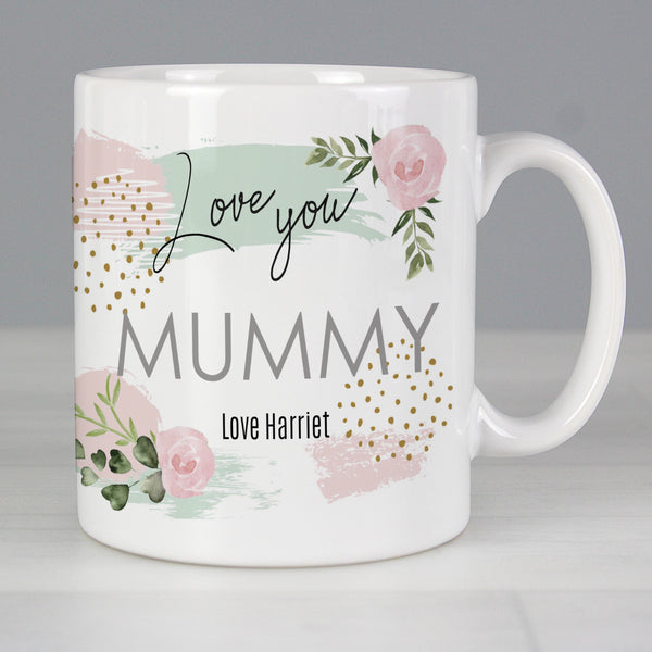 Buy Personalised Abstract Rose Mug at www.giftsfinder.co.uk